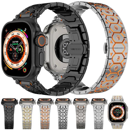 Octagonal Stainless Steel  Watch, For Apple Watch 46mm / 49mm / 45mm / 44mm - DealBuddy