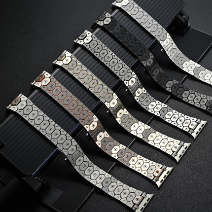 Octagonal Stainless Steel  Watch, For Apple Watch 46mm / 49mm / 45mm / 44mm - DealBuddy