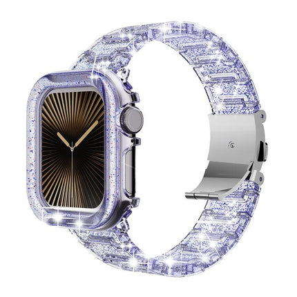 Chameleon PC Case Epoxy Resin Watch Band, For Apple Watch Series 10 46mm, For Apple Watch Series 10 42mm, For Apple Watch 44mm / 45mm, For Apple Watch 40mm / 41mm, For Apple Watch 49mm - DealBuddy