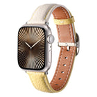 Square Buckle Litchi Texture Genuine Leather Watch Band