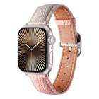 Square Buckle Litchi Texture Genuine Leather Watch Band