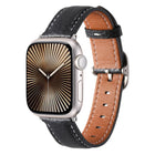 Square Buckle Litchi Texture Genuine Leather Watch Band
