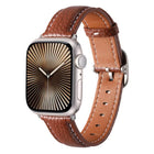 Square Buckle Litchi Texture Genuine Leather Watch Band