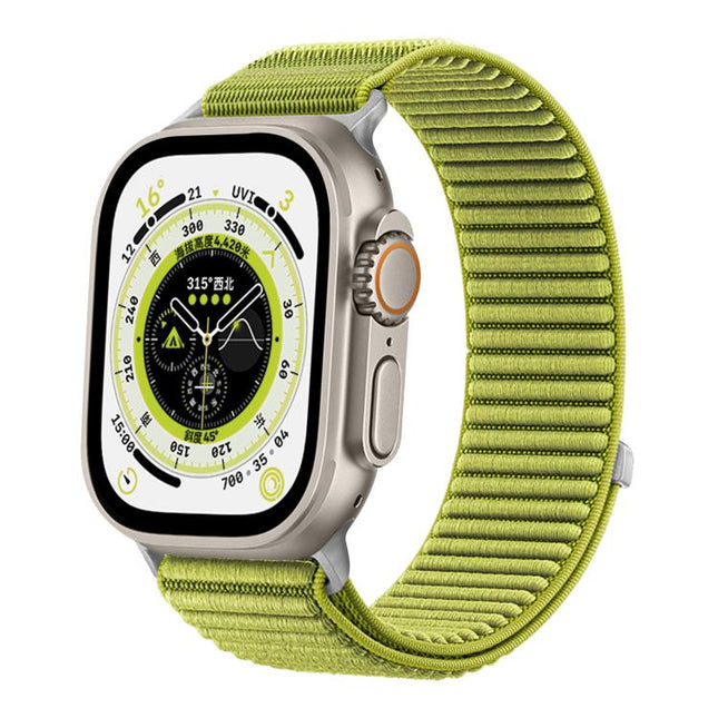 Woven Nylon Hook And Loop Fastener Metal Interface Watch Band
