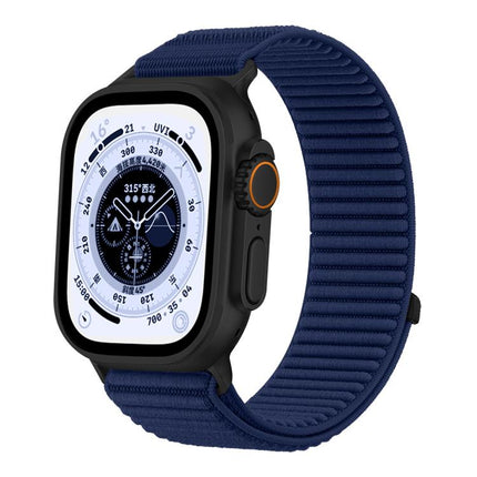 Woven Nylon Hook And Loop Fastener Metal Interface Watch Band