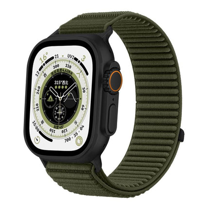 Woven Nylon Hook And Loop Fastener Metal Interface Watch Band