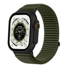 Woven Nylon Hook And Loop Fastener Metal Interface Watch Band