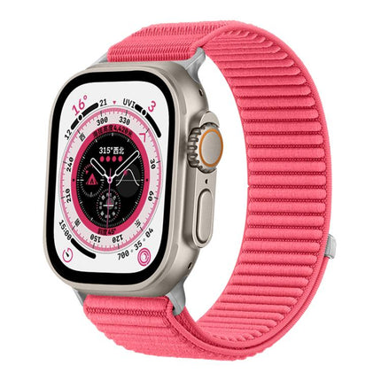 Woven Nylon Hook And Loop Fastener Metal Interface Watch Band