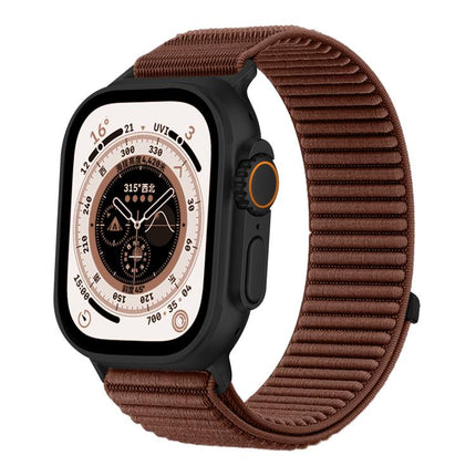 Woven Nylon Hook And Loop Fastener Metal Interface Watch Band, For Apple Watch 46mm / 49mm / 45mm / 44mm, For Apple Watch 42mm / 41mm / 40mm / 38mm - DealBuddy