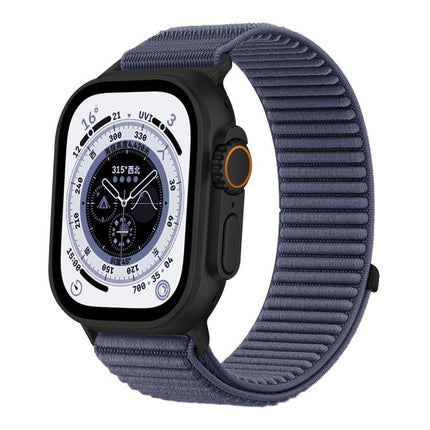 Woven Nylon Hook And Loop Fastener Metal Interface Watch Band, For Apple Watch 46mm / 49mm / 45mm / 44mm, For Apple Watch 42mm / 41mm / 40mm / 38mm - DealBuddy