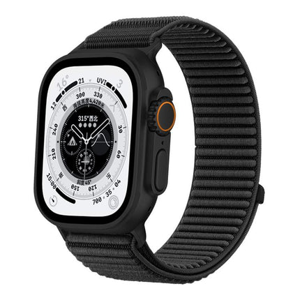 Woven Nylon Hook And Loop Fastener Metal Interface Watch Band
