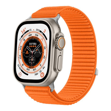 Woven Nylon Hook And Loop Fastener Metal Interface Watch Band