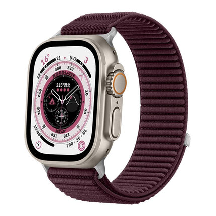 Woven Nylon Hook And Loop Fastener Metal Interface Watch Band
