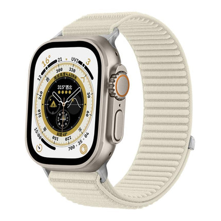 Woven Nylon Hook And Loop Fastener Metal Interface Watch Band