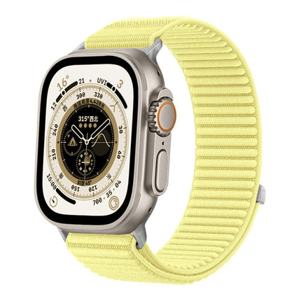 Woven Nylon Hook And Loop Fastener Metal Interface Watch Band, For Apple Watch 46mm / 49mm / 45mm / 44mm, For Apple Watch 42mm / 41mm / 40mm / 38mm - DealBuddy