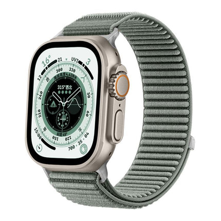 Woven Nylon Hook And Loop Fastener Metal Interface Watch Band, For Apple Watch 46mm / 49mm / 45mm / 44mm, For Apple Watch 42mm / 41mm / 40mm / 38mm - DealBuddy