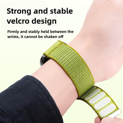 Woven Nylon Hook And Loop Fastener Metal Interface Watch Band