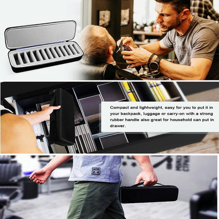 Portable Hair Beauty Grooming Trimmer Replacement Blade Hard Storage Box with 12 Built-in Blade Storage Racks - DealBuddy