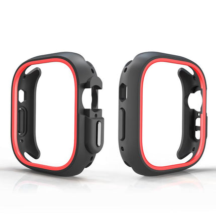 Two-Color Half Wrap PC Protective Case, For Apple Watch Ultra 4 / 3 / 2 / 1 49mm, For Apple Watch 44mm / 45mm - DealBuddy