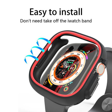 Two-Color Half Wrap PC Protective Case, For Apple Watch Ultra 4 / 3 / 2 / 1 49mm, For Apple Watch 44mm / 45mm - DealBuddy
