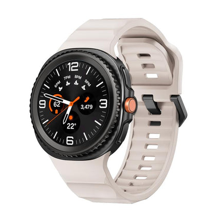 Wave Black Buckle Silicone Watch Band