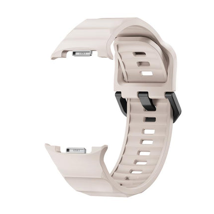 Wave Black Buckle Silicone Watch Band