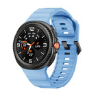 Wave Black Buckle Silicone Watch Band