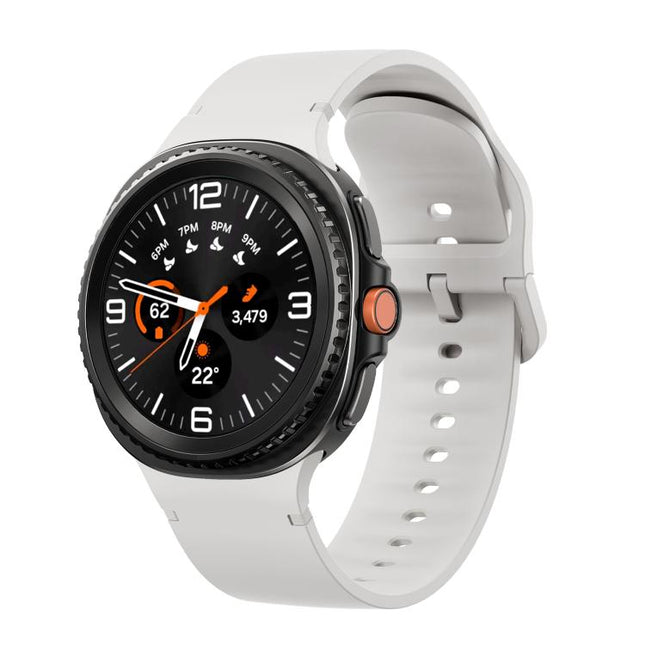 For Samsung Galaxy Watch8 / Watch8 Classic Solid Color Stitched Silicone Watch Band