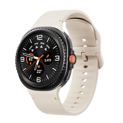 For Samsung Galaxy Watch8 / Watch8 Classic Solid Color Stitched Silicone Watch Band