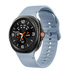 For Samsung Galaxy Watch8 / Watch8 Classic Solid Color Stitched Silicone Watch Band