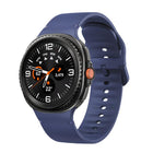 For Samsung Galaxy Watch8 / Watch8 Classic Solid Color Stitched Silicone Watch Band