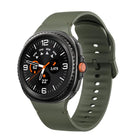 For Samsung Galaxy Watch8 / Watch8 Classic Solid Color Stitched Silicone Watch Band
