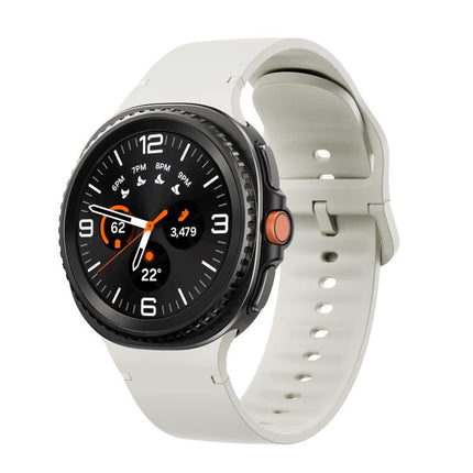 For Samsung Galaxy Watch8 / Watch8 Classic Solid Color Stitched Silicone Watch Band
