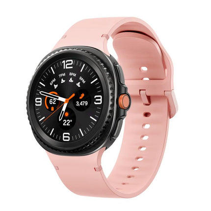 For Samsung Galaxy Watch8 / Watch8 Classic Solid Color Stitched Silicone Watch Band