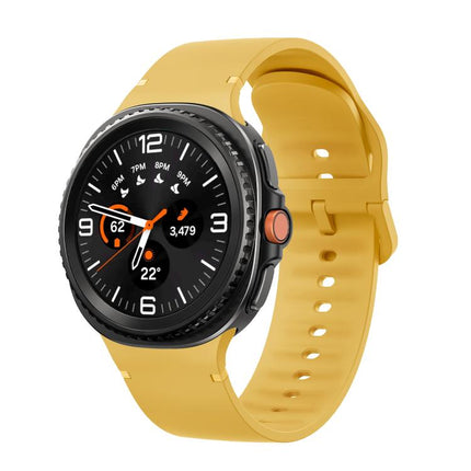 For Samsung Galaxy Watch8 / Watch8 Classic Solid Color Stitched Silicone Watch Band