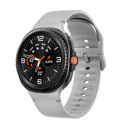 For Samsung Galaxy Watch8 / Watch8 Classic Solid Color Stitched Silicone Watch Band