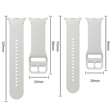 For Samsung Galaxy Watch8 / Watch8 Classic Solid Color Stitched Silicone Watch Band