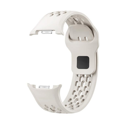 Hole Style Black Reverse Buckle Silicone Watch Band, For Samsung Galaxy Watch8 / Watch8 Classic - DealBuddy
