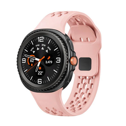 Hole Style Black Reverse Buckle Silicone Watch Band