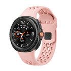 Hole Style Black Reverse Buckle Silicone Watch Band