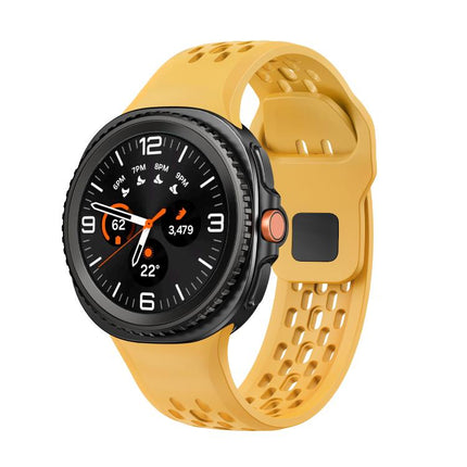 Hole Style Black Reverse Buckle Silicone Watch Band