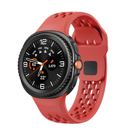 Hole Style Black Reverse Buckle Silicone Watch Band