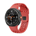 Hole Style Black Reverse Buckle Silicone Watch Band