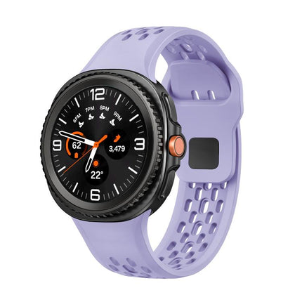Hole Style Black Reverse Buckle Silicone Watch Band