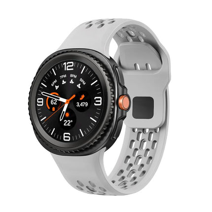 Hole Style Black Reverse Buckle Silicone Watch Band