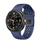 Hole Style Black Reverse Buckle Silicone Watch Band