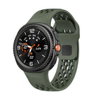 Hole Style Black Reverse Buckle Silicone Watch Band