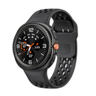 Hole Style Black Reverse Buckle Silicone Watch Band