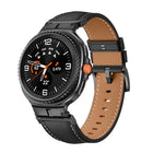 Metal Head Connector Genuine Leather Watch Band, For Samsung Galaxy Watch8 / Watch8 Classic - DealBuddy