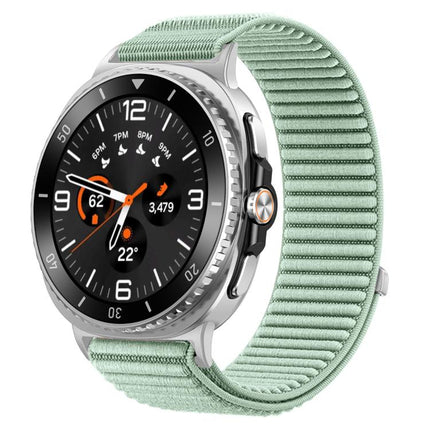 Woven Nylon Hook And Loop Fastener Metal Interface Watch Band, For Samsung Galaxy Watch8 / Watch8 Classic